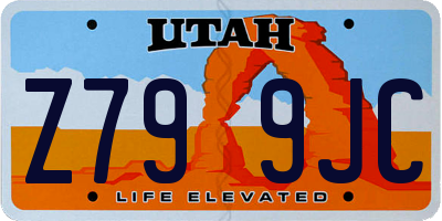 UT license plate Z799JC