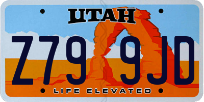 UT license plate Z799JD