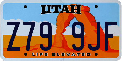 UT license plate Z799JF