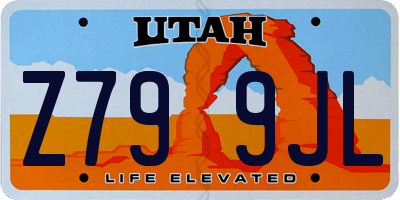 UT license plate Z799JL