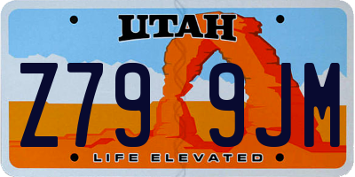 UT license plate Z799JM