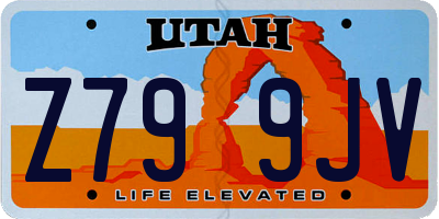 UT license plate Z799JV