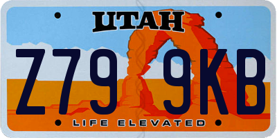 UT license plate Z799KB