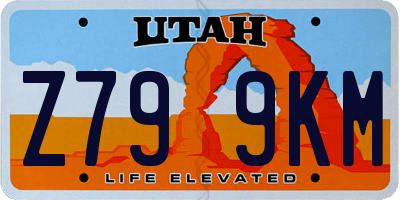 UT license plate Z799KM
