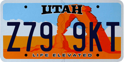 UT license plate Z799KT