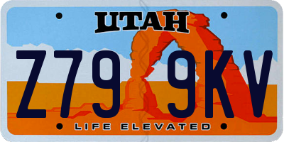 UT license plate Z799KV
