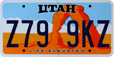 UT license plate Z799KZ