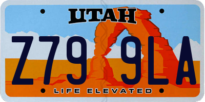UT license plate Z799LA