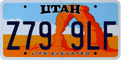 UT license plate Z799LF