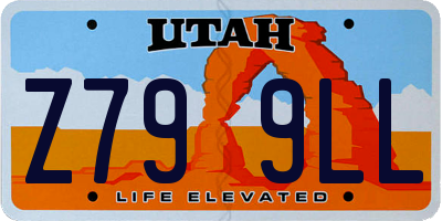 UT license plate Z799LL