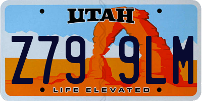UT license plate Z799LM