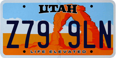 UT license plate Z799LN