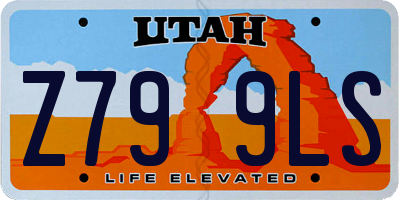 UT license plate Z799LS