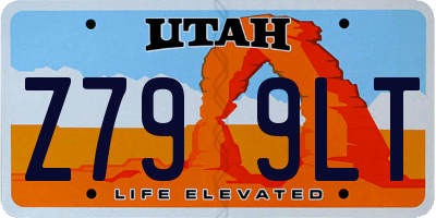UT license plate Z799LT