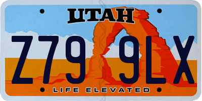 UT license plate Z799LX