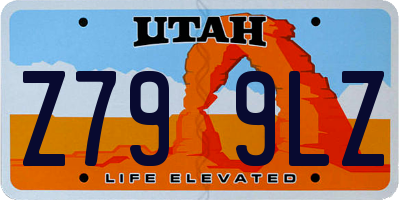 UT license plate Z799LZ