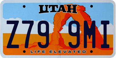 UT license plate Z799MI