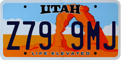 UT license plate Z799MJ