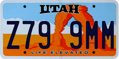 UT license plate Z799MM