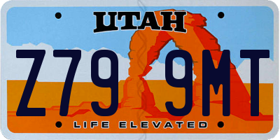 UT license plate Z799MT