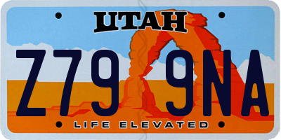 UT license plate Z799NA