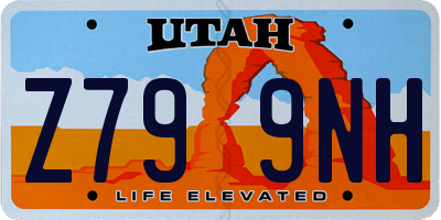 UT license plate Z799NH