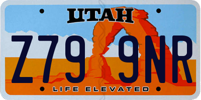 UT license plate Z799NR