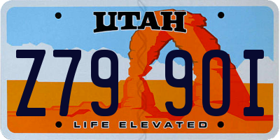 UT license plate Z799OI