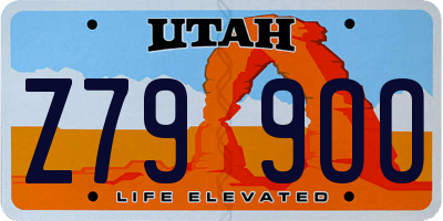 UT license plate Z799OO