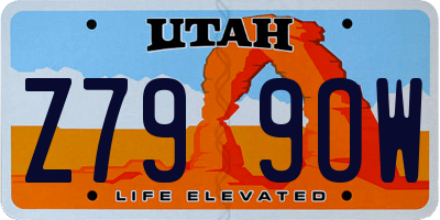 UT license plate Z799OW