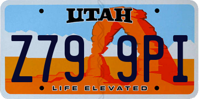 UT license plate Z799PI