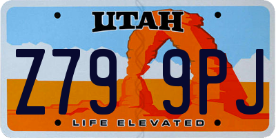 UT license plate Z799PJ