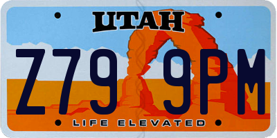 UT license plate Z799PM