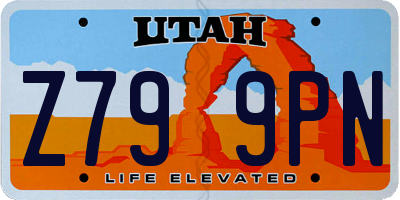UT license plate Z799PN