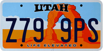 UT license plate Z799PS