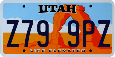 UT license plate Z799PZ