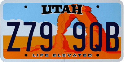 UT license plate Z799QB