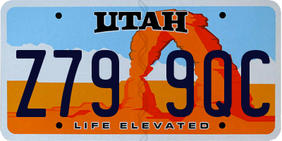 UT license plate Z799QC
