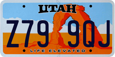 UT license plate Z799QJ