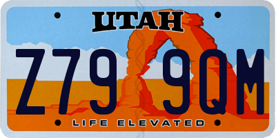 UT license plate Z799QM