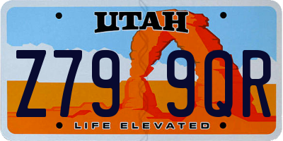 UT license plate Z799QR