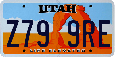 UT license plate Z799RE