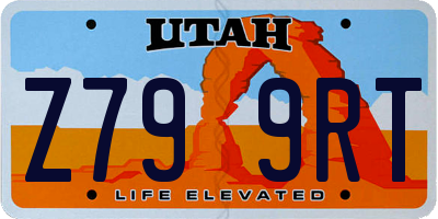 UT license plate Z799RT
