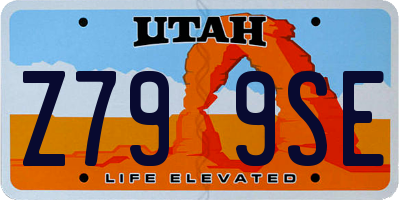 UT license plate Z799SE
