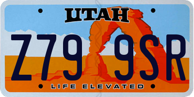 UT license plate Z799SR