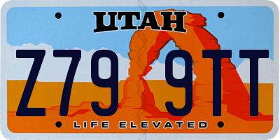 UT license plate Z799TT