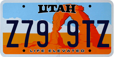 UT license plate Z799TZ