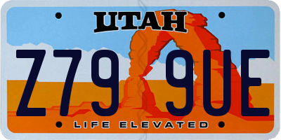 UT license plate Z799UE