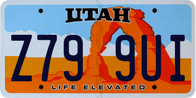 UT license plate Z799UI