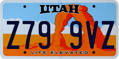 UT license plate Z799VZ